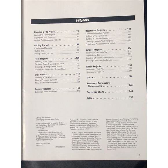 The Complete Guide to Ceramic & Stone Tile Techniques & Projects Paperback - Picture 4 of 5